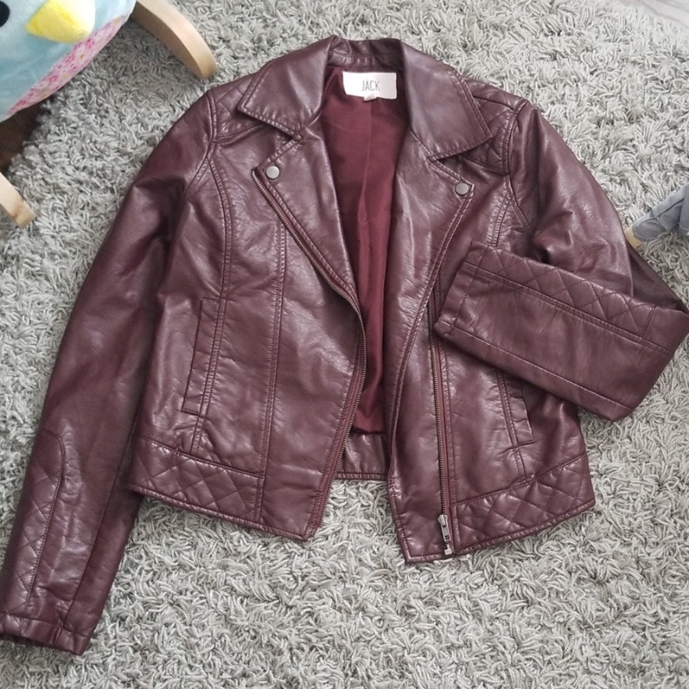 Faux leather jacket size small